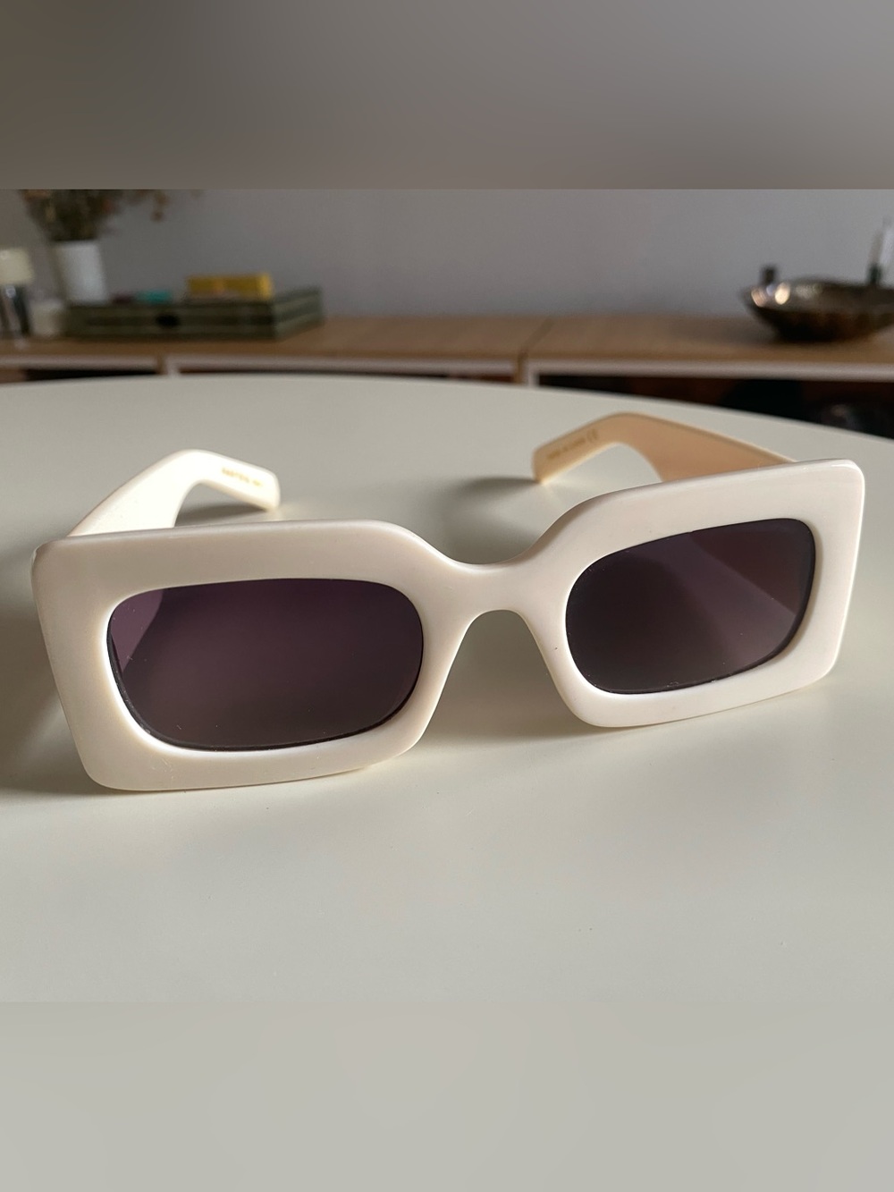 Parfois Off-White Rectangular Sunglasses